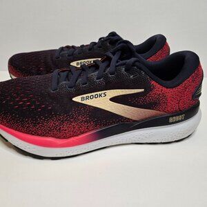 Brooks Womens Ghost 16 Peacoat Raspberry Apricot Running Shoes Size 9 (D) Width